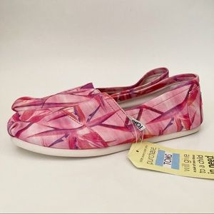 Toms Birds of Paradise Canvas Slip On Shoes